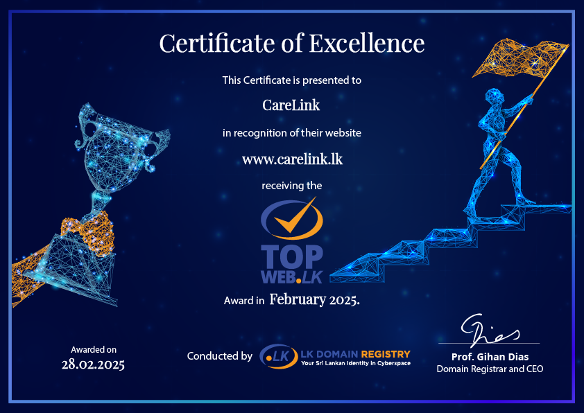 award certificate topweb.lk february 2025